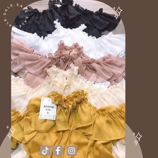 Set áo kiểu chân váy xếp ly