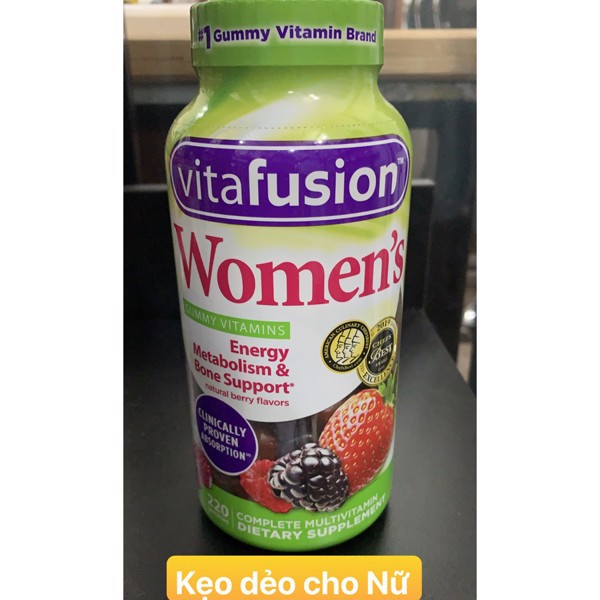 KẸO DẺO VITAMIN VITAFUSION WOMEN’S GUMMY HỘP 220 VIÊN CỦA MỸ