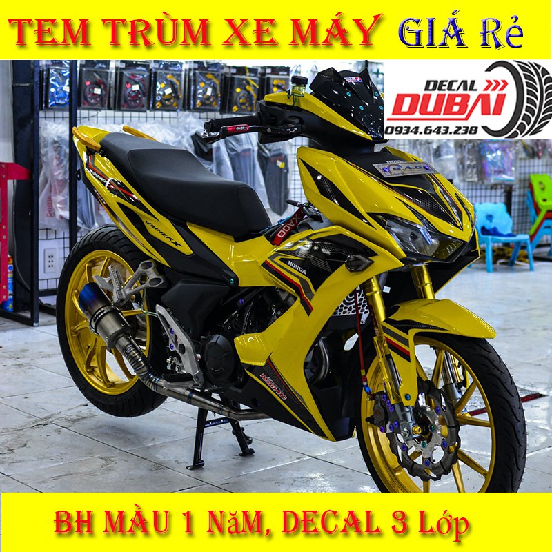 Tem Trùm Winner X Vàng Đen Viền Đỏ