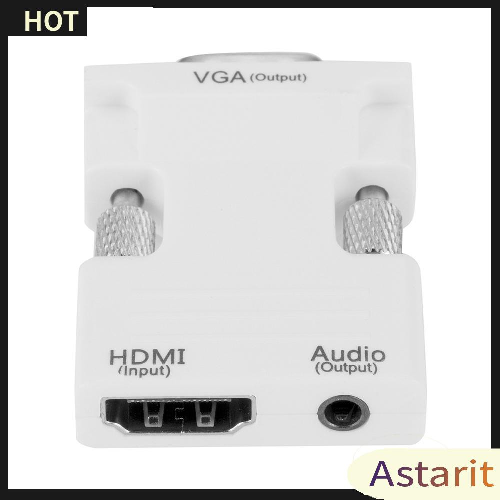 Đầu Chuyển Đổi HDMI Sang VGA Kèm Cáp Âm Thanh Với Đầu Ra Hỗ Trợ 1080P