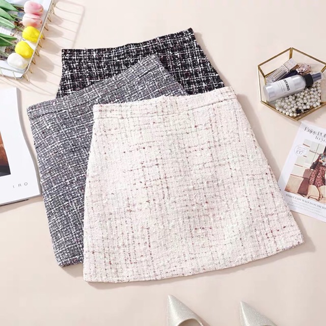 Chân váy dạ bố chữ a cạp cao