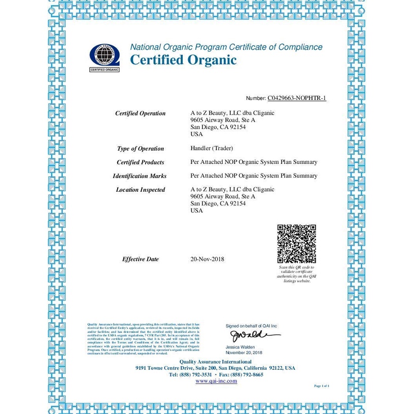 Dầu Jojoba Oil hữu cơ Cliganic USDA, 100% nguyên chất giúp dưỡng ẩm cho mặt, tóc, da và móng tay 120ml