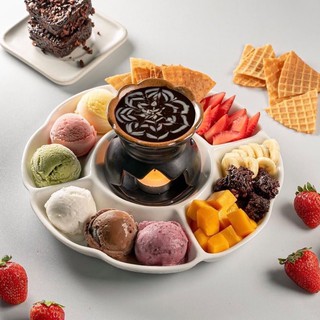 Khay lẩu kem trắng size 30cm