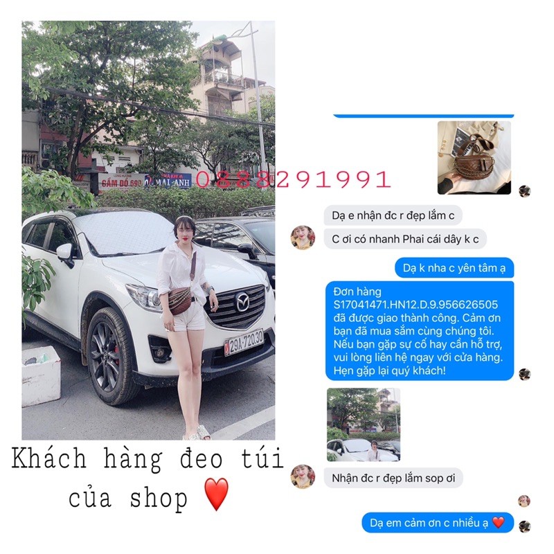 Túi bao tử nữ đeo chéo đeo trước ngực tiện ích giá rẻ D'layla chất da Pu mềm mịn size 24 thiết kế mới nhất 2021