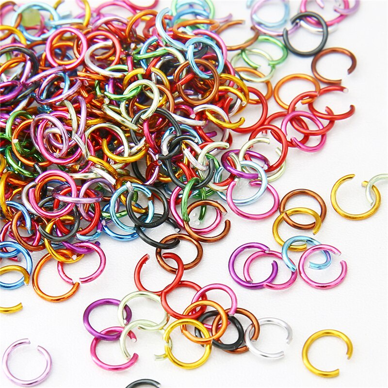 900 Vòng nối nhiều màu 0.8 x 6mm dùng để làm trang sức thủ công