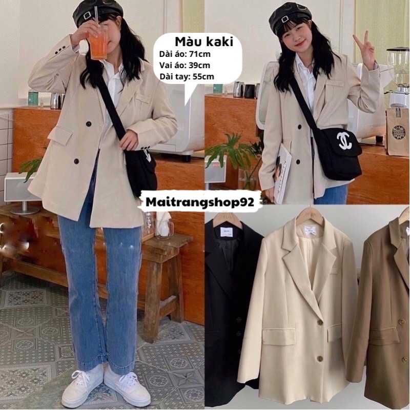 Áo blazer nữ 2 lớp phong cách hàn quốc, Áo vest nữ khoác ngoài đẹp – (TTA05)