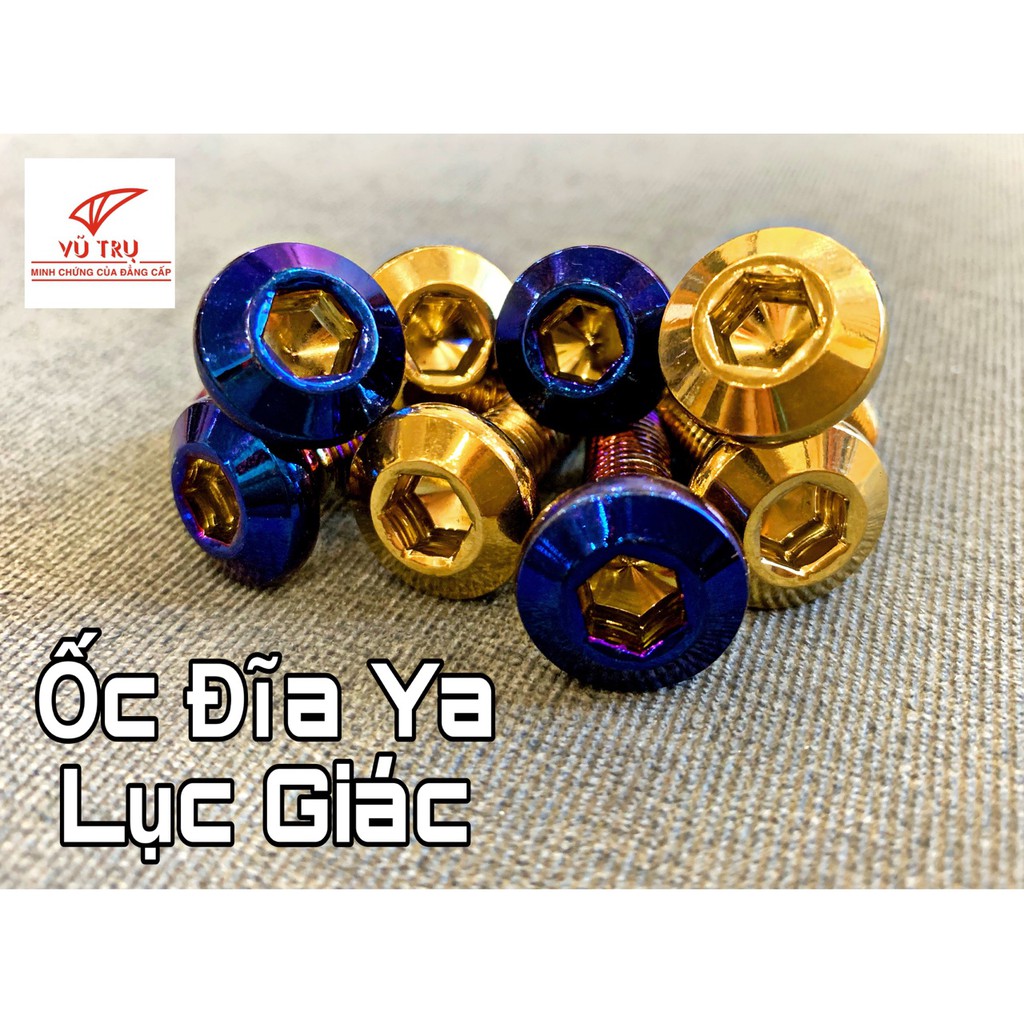 Ốc đĩa Yamaha lục giác - vàng titan