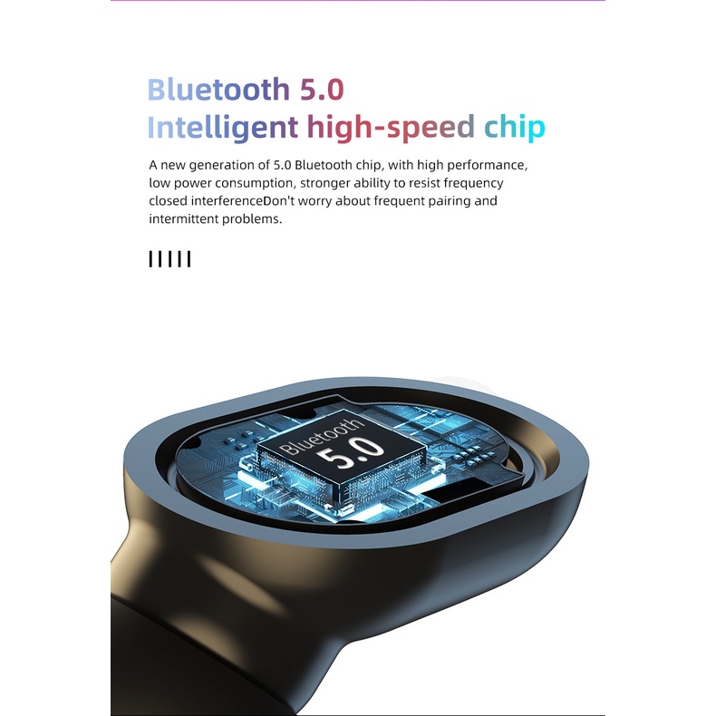 Bộ Tai Nghe Nhét Tai Không Dây Bluetooth Chống Ồn Chất Lượng Cao