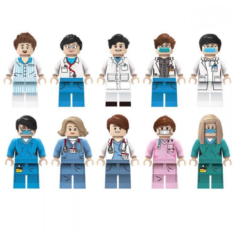 Bộ 10 Mô Hình Lego Hình Bác Sĩ Và Y Tá