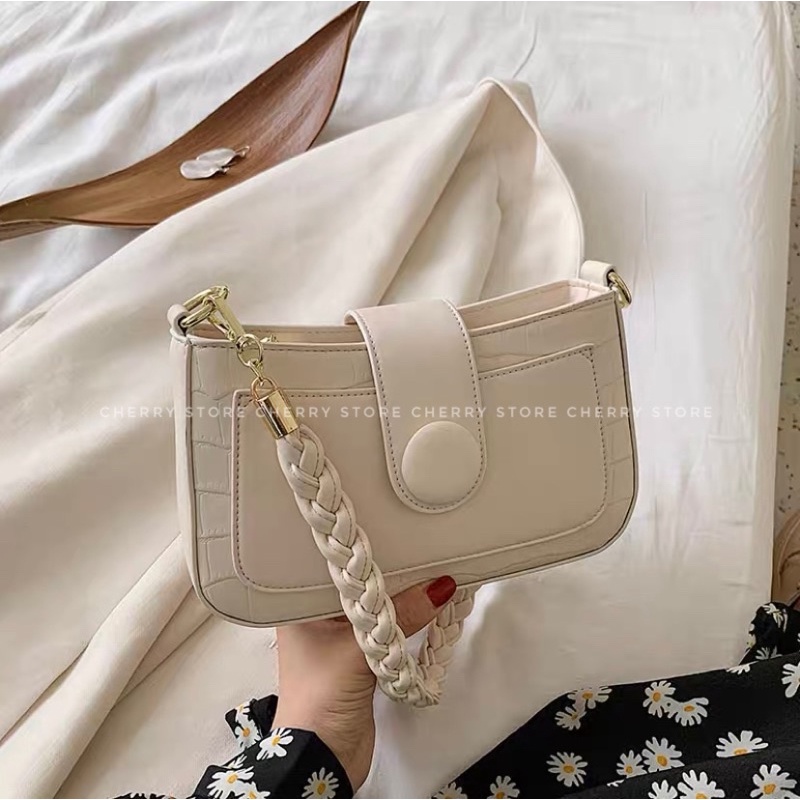 Túi xách nữ đeo vai/chéo kẹp nách quai tết Ely Bag hàng cao cấp xinh xắn sang chảnh