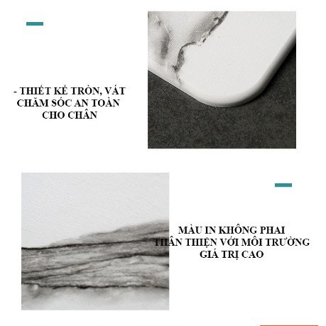 [ SIÊU THẤM HÚT] THẢM ĐÁ LAU CHÂN HOA VĂN SANG TRỌNG KÍCH THƯỚC 39x60x0.9cm