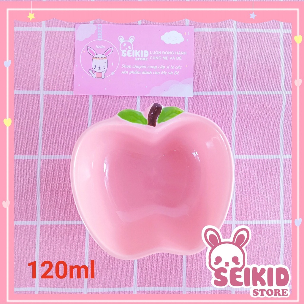 Bát Sứ Ăn Dặm Hoạt Hình Ngộ Nghĩnh Cho Bé Màu Hồng 50-200ml Seikid Store
