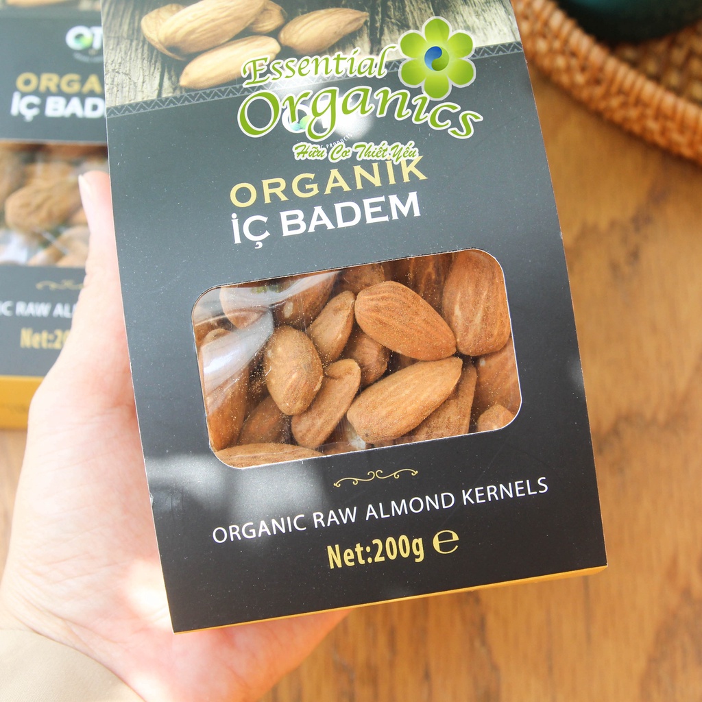 Hạt hạnh nhân hữu cơ OTS Organik 200g hạt dinh dưỡng nhập khẩu Thổ Nhĩ Kỳ