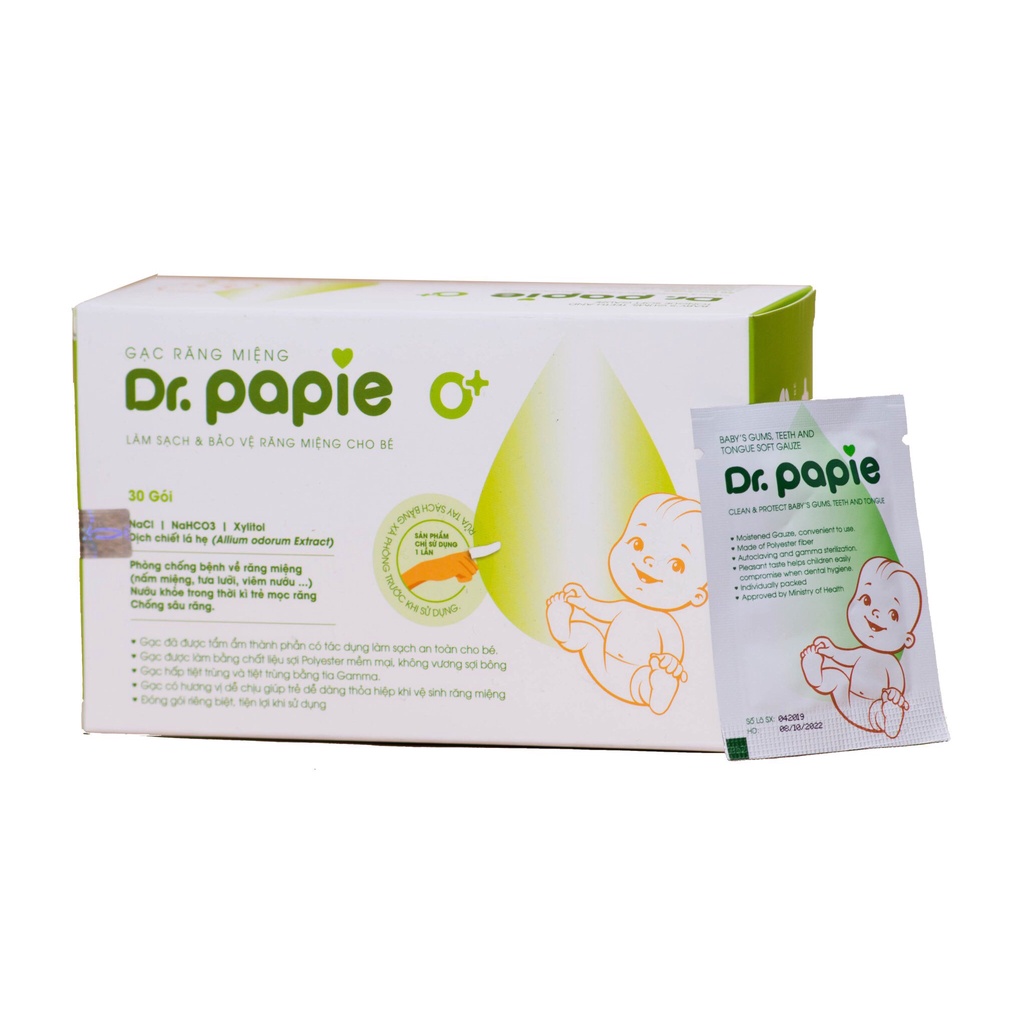 Gạc Rơ Lưỡi Dr Papie Vệ Sinh Răng Miệng Cho Bé