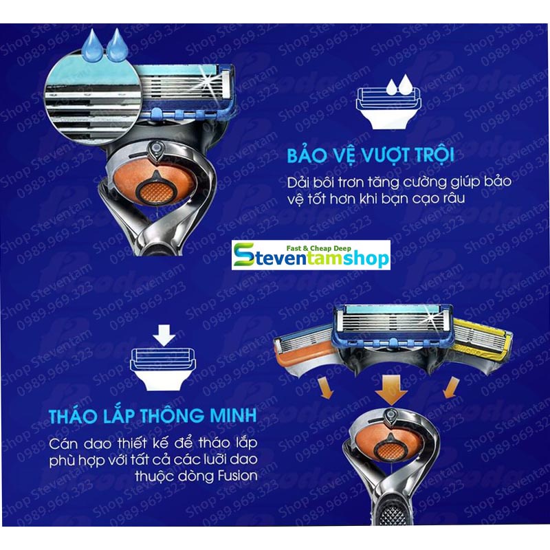 Dao cạo râu 5 lưỡi hợp kim siêu bén