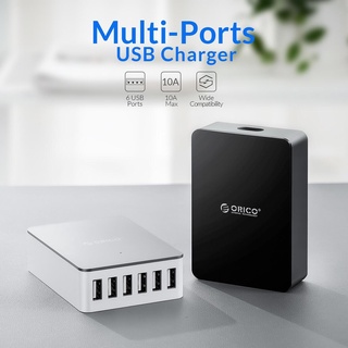 Đế Sạc ORICO Để Bàn USB 6 Cổng 50W (DHE-6U) (màu hồng)
