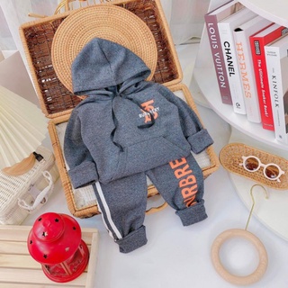 Bộ nỉ bông có mũ/ bộ hoodie nỉ cho bé
