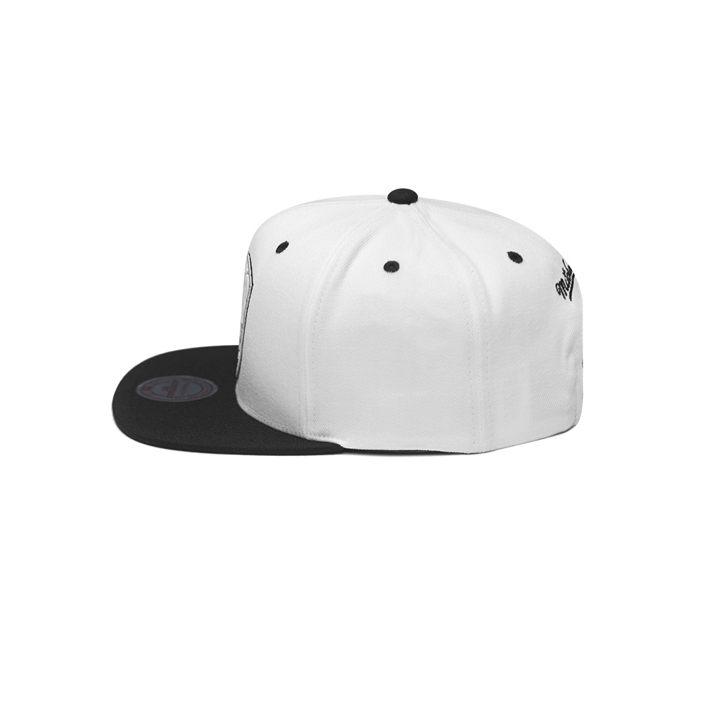 Nón snapback Mitchell & Ness Nets Trắng đen