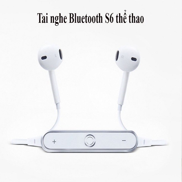  [TRỢ GIÁ] Rẻ Vô Địch Tai Nghe Bluetooth Thể Thao S6 Bảo Hành Chính Hãng 3 Tháng  Kk938