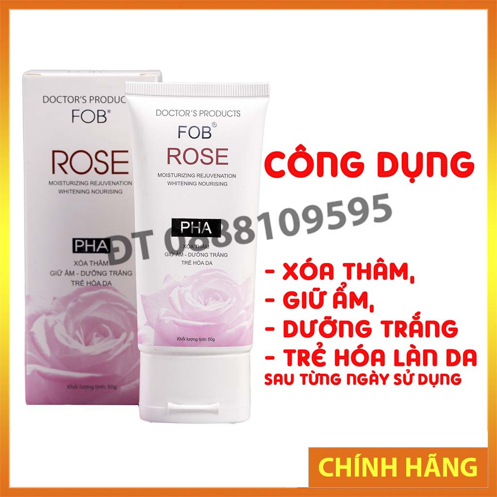 Kem xóa thâm giữ ẩm trắng da FOB ROSE