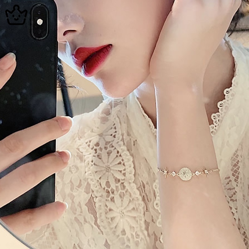 Vòng Tay Trang Sức Mặt Hình Bầu Trời Sao Đơn Giản Cá Tính Cho Nữ JP6