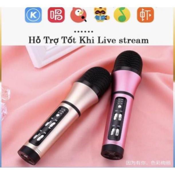 Mic hát karaoke C25, Bộ micro livestream thu âm hát karaoke tích hợp 6 Chế Độ Âm Thanh Giả Giọng