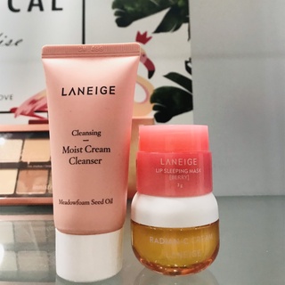 Bộ sản phẩm Laneige dưỡng ẩm tối ưu & chống oxy hóa Trial Lip Mask & Radian-C