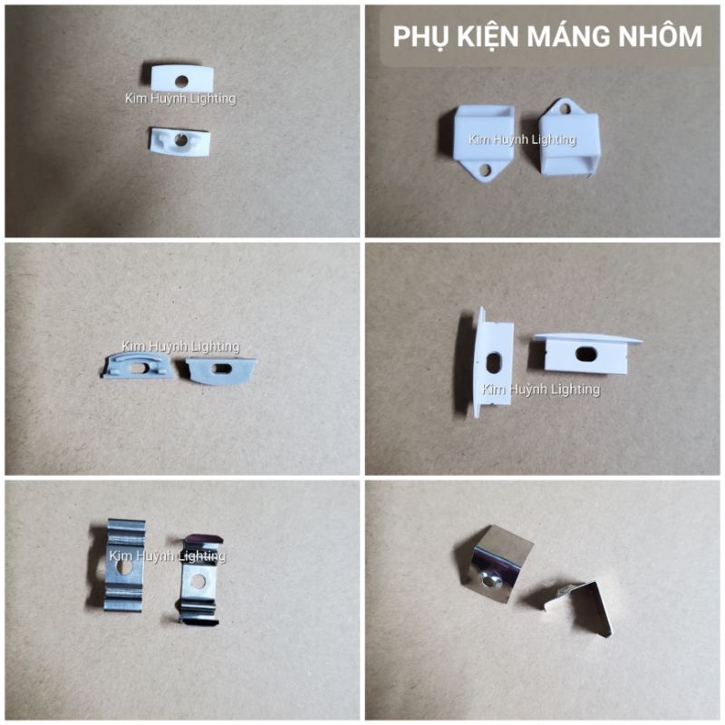 Phụ kiện nút bịt đầu máng, bát máng của máng nhôm định hình led
