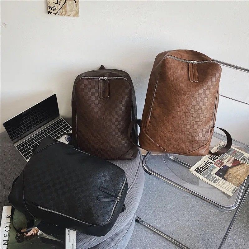 Balo da PU siêu nhẹ kiểu cách đơn giản cá tính cho nam