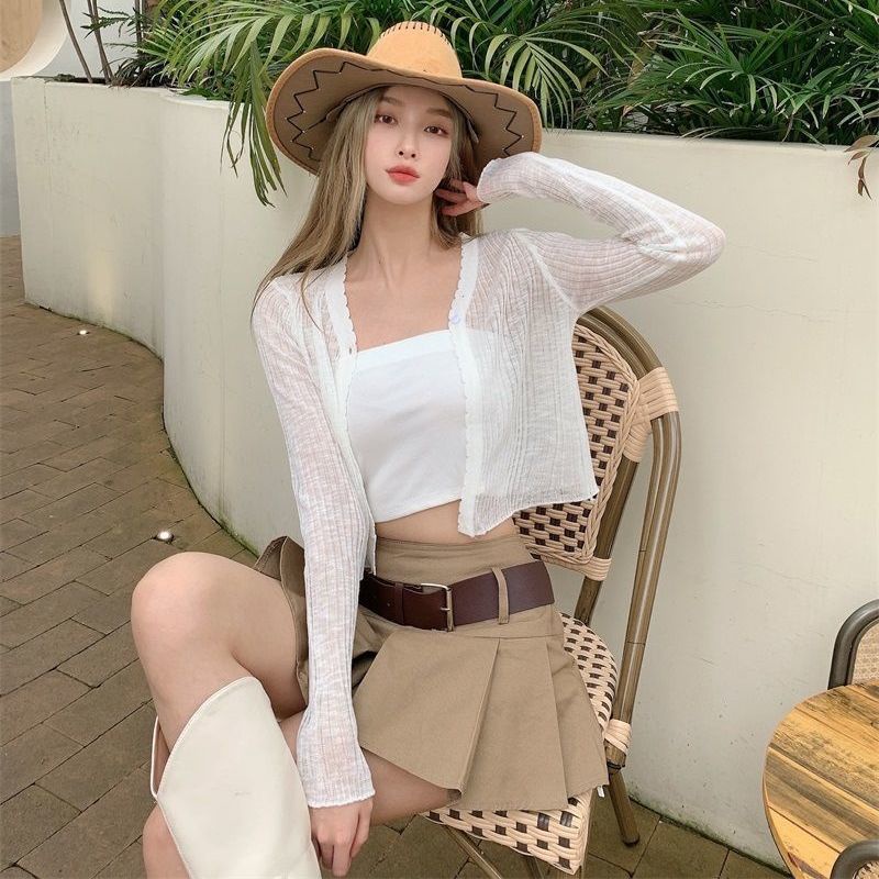 Áo Khoác cardigan Mỏng Tay Dài Chống Nắng Thời Trang Mùa Hè Cho Nữ