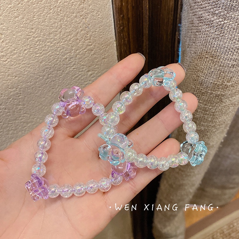 Dễ Thương Dây Cột Tóc Hình Gấu Đính Hạt Pha Lê Xinh Xắn Cho Bé Gái | BigBuy360 - bigbuy360.vn