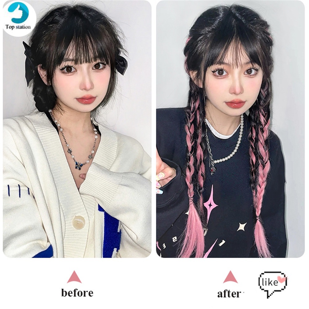 Tóc Giả Thắt Bím Đuôi Ngựa Nhiều Màu Sắc Dành Cho Nữ