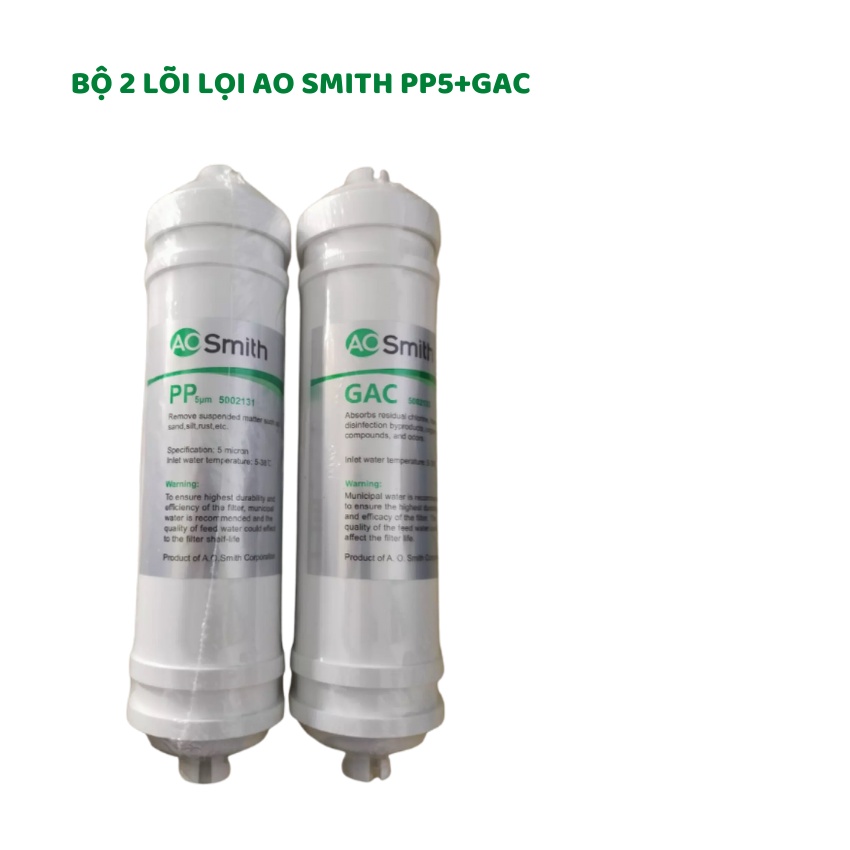 Bộ lõi lọc nước 1,2 dùng cho máy lọc nước AOSMITH dành cho dòng máy 1E, S-2, M1,M2, G1, G2 ||BaoNgan