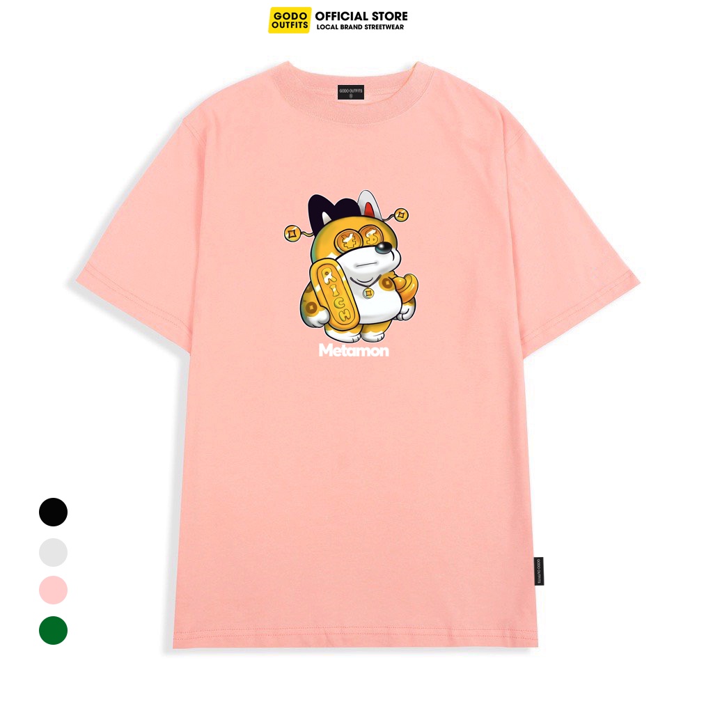 Áo thun Godo Outfits METAMON RICH, áo thun tay lỡ unisex localbrand RACA005
