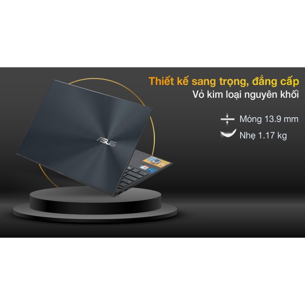 Laptop Asus ZenBook 14 UX425EA-KI439T |Core i7-1165G7 | 16GB | 512GB | Intel Iris Xe | 14" FHD | Win 10 | Xám) | BigBuy360 - bigbuy360.vn