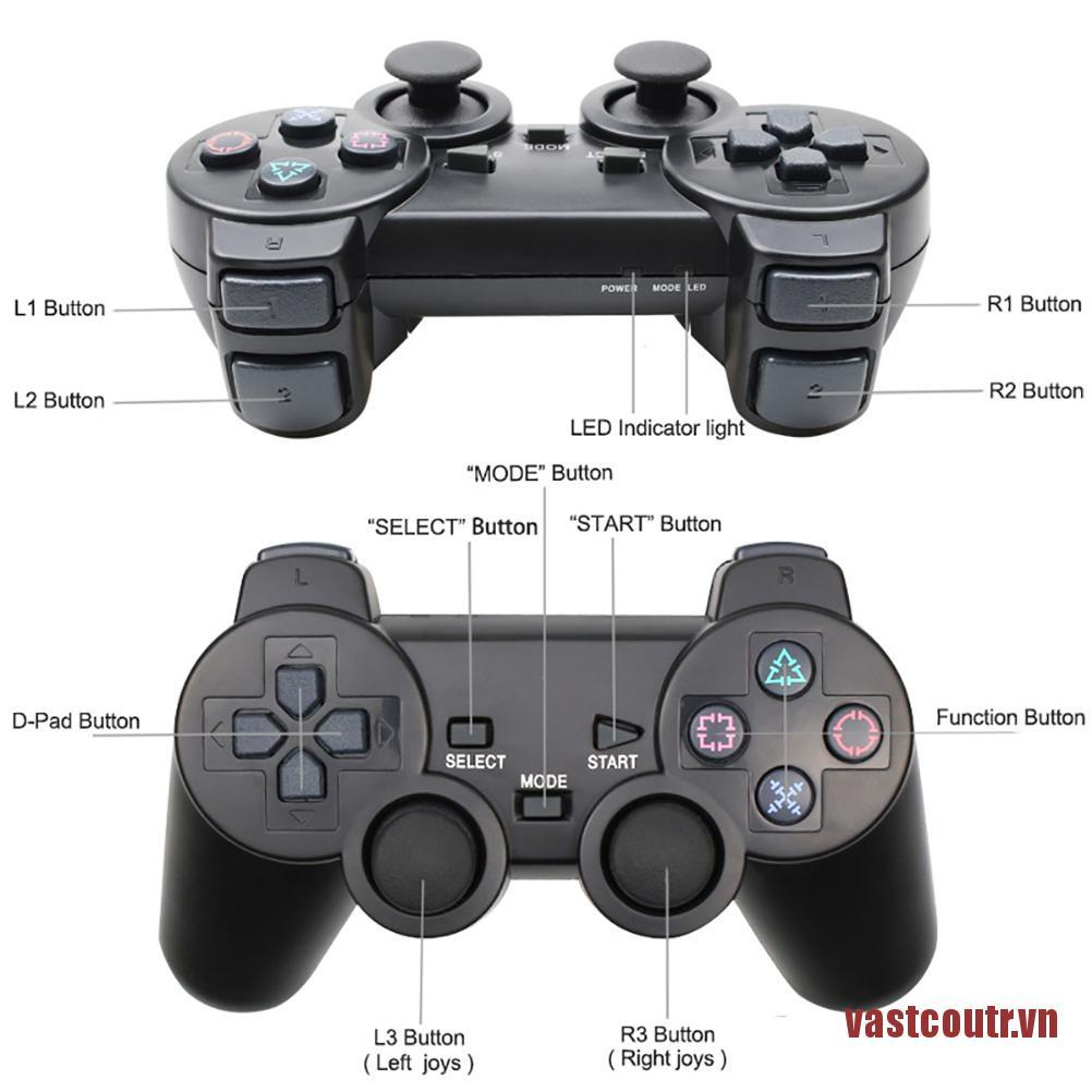 VASTR 2.4G Wireless Controller Dual Vibration Joystick Gamepad With Receiver For PS2