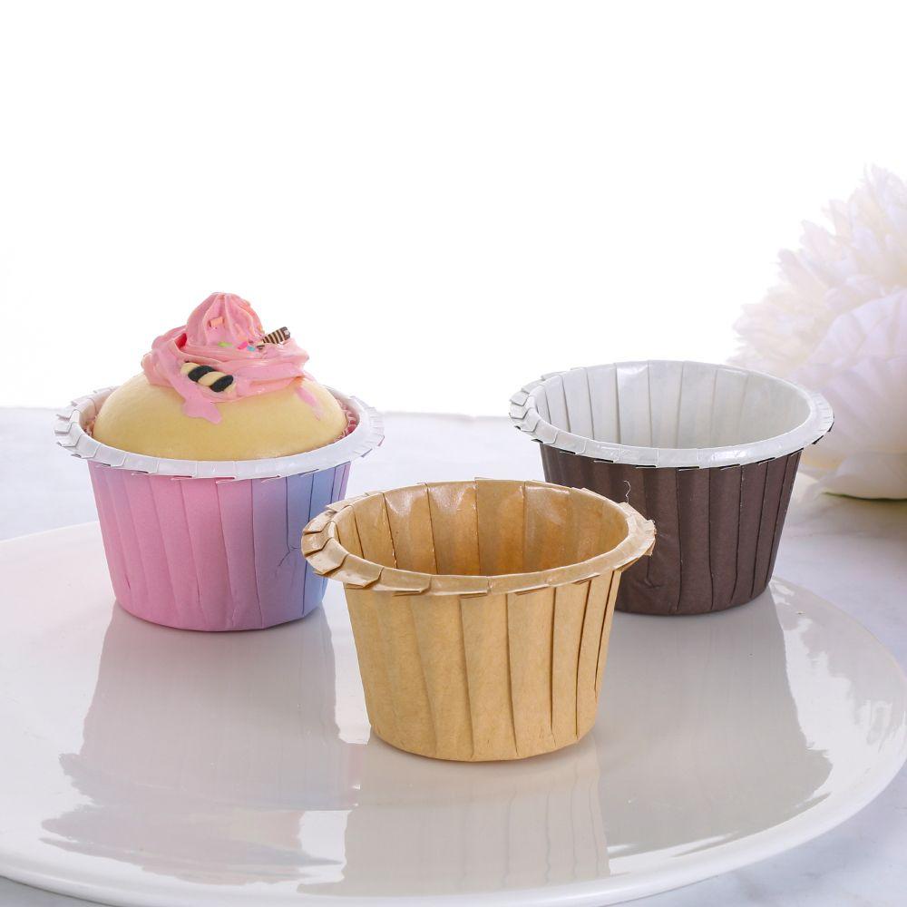 Set 50 Cốc Giấy Làm Bánh Cupcake Hình Hoa Tulip Chống Dầu