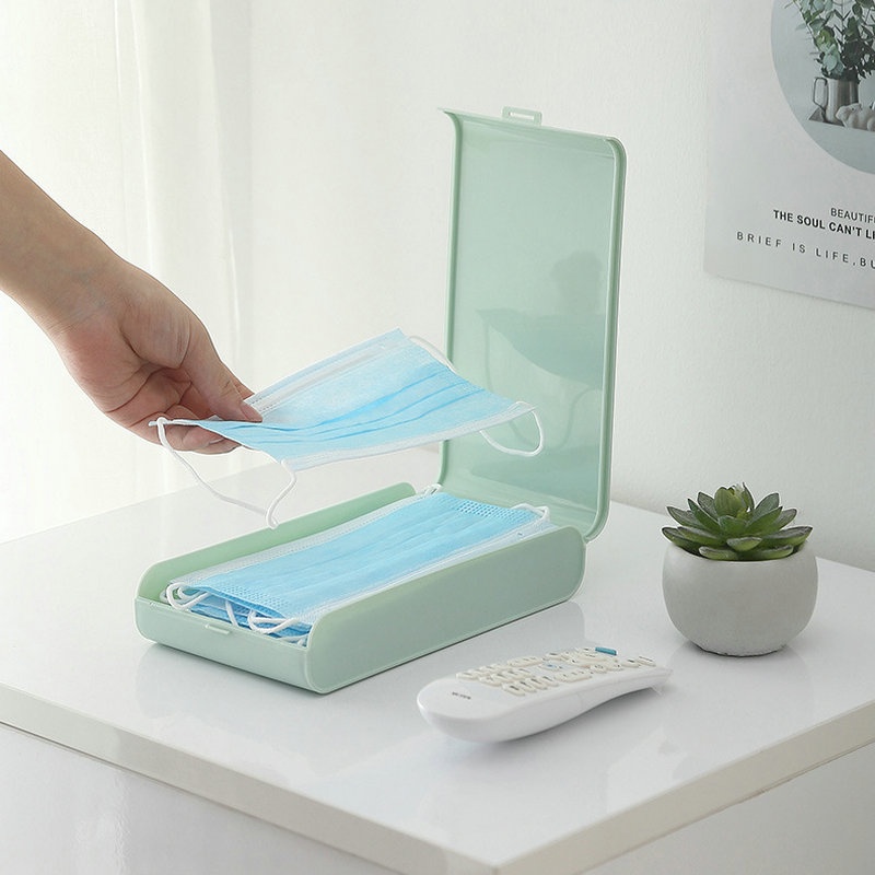 Hộp Đựng Khăn Giấy/ Khẩu Trang Bằng Nhựa Chống Bụi Chống Ẩm Sức Chứa Lớn Đa Năng