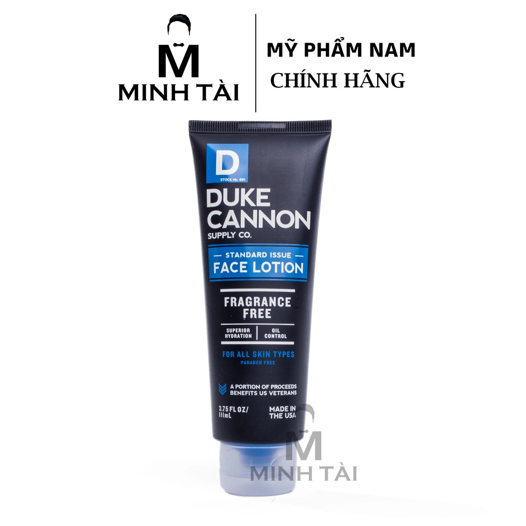 Kem Dưỡng Ẩm Da Mặt DUKE CANNON Standard Issue Face Lotion 111ml - Hàng Chính Hãng