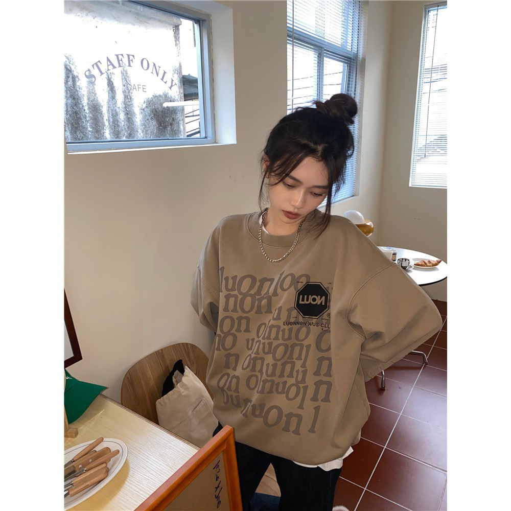 Áo sweater dài tay ulzzang nữ form rộng style phong cách Hàn Quốc SW003