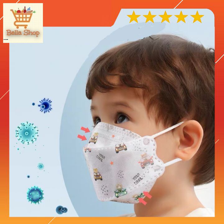 Khẩu trang trẻ em 4D KF94 kháng khuẩn chống bụi siêu mịn (dành cho bé từ 4~10 tuổi)