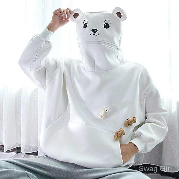 Áo Hoodie lót nhung dày in hình chú ếch vui nhộn thời trang 2020 cho cặp đôi