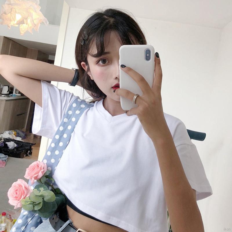 Áo Thun CROPTOP CỔ TIM TRƠN Nữ (Khách xem BẢNG SIZE nhé)