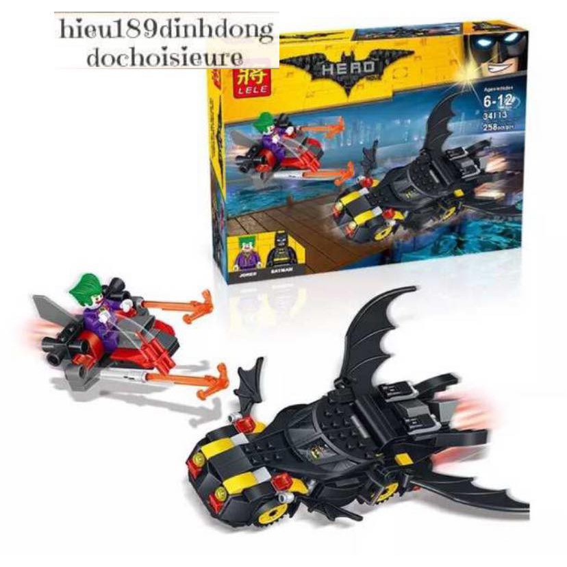 Lắp ráp xếp hình siêu anh hùng mã 34113 : Xe oto batman