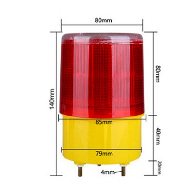 Đèn cảnh báo năng lượng mặt trời đế nam châm DCB-JS02