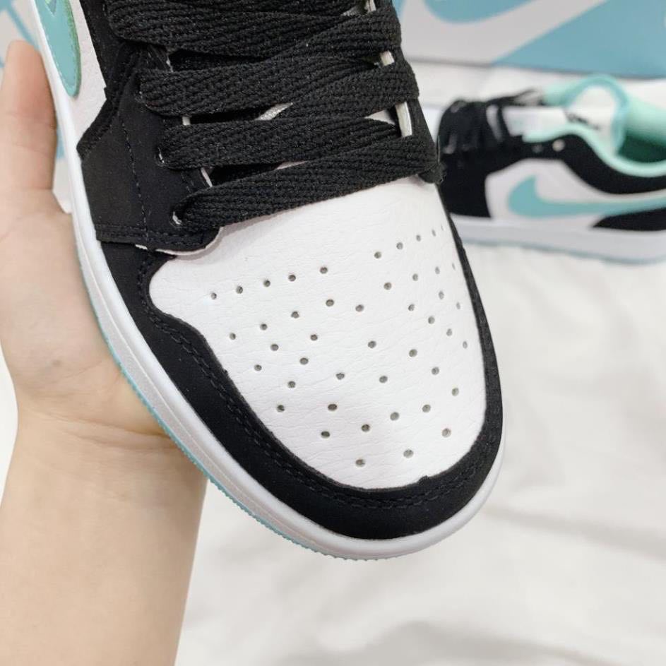 Giày Jordan Cổ thấp Nam Nữ, Giày JD Jordan 1 low Xanh Ngọc Thời Trang Full Box Bill