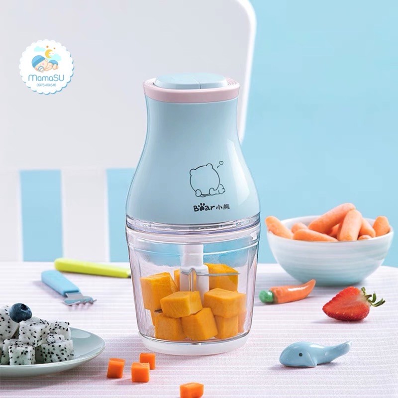 Máy Xay Bear 0,6L Hình Nơ Tích Hợp 2 Chức Năng Xay Cho Bé Ăn Dặm GRB06V1