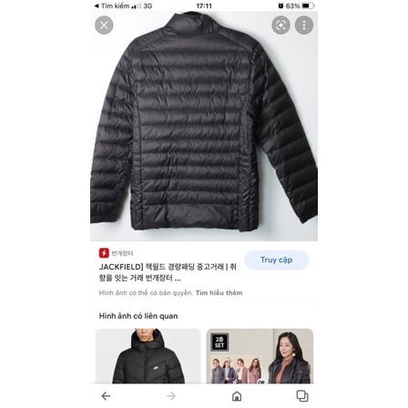 Áo phao lông vũ nam siêu nhẹ