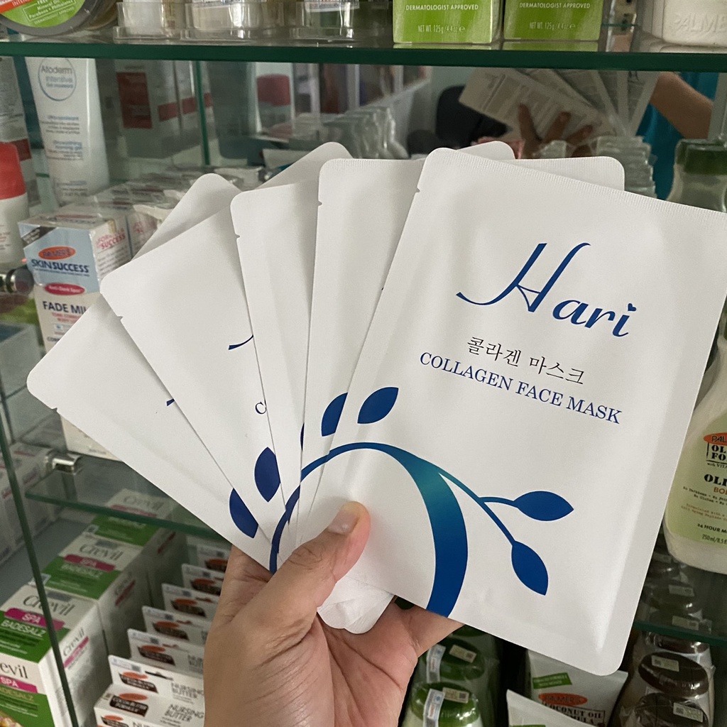 Mặt nạ collagen tái tạo, phục hồi da, chống lão hóa Hari Collagen Face Mask 1 miếng