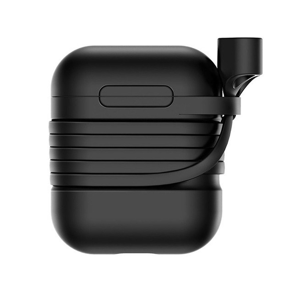 Bao case silicon và dây nối chống mất tai nghe Baseus cho Apple Airpods / Earpods - Hàng chính hãng(chống sốc, va đập)